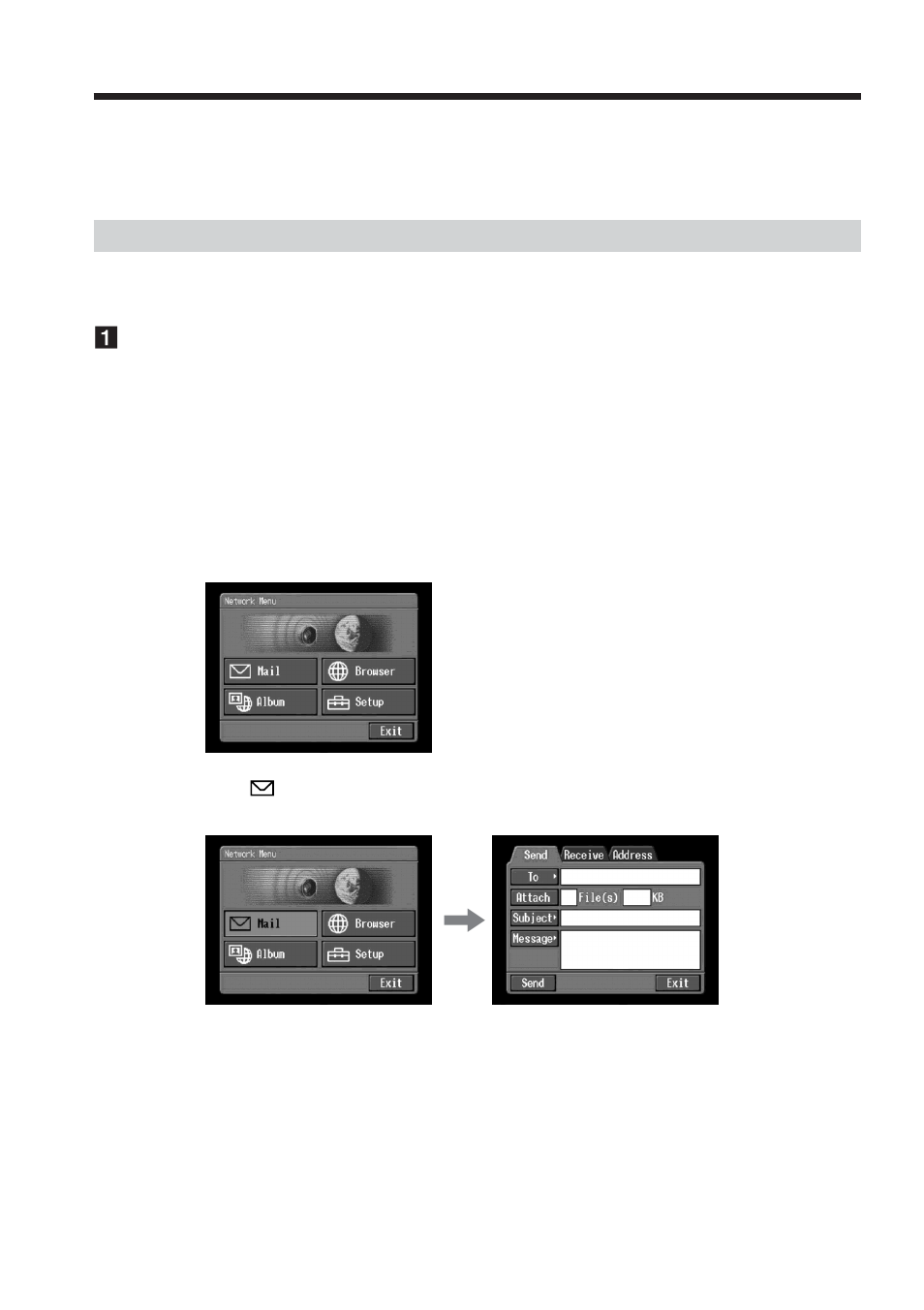 Using email, Sending email | Sony DCR-IP5 User Manual | Page 58 / 124