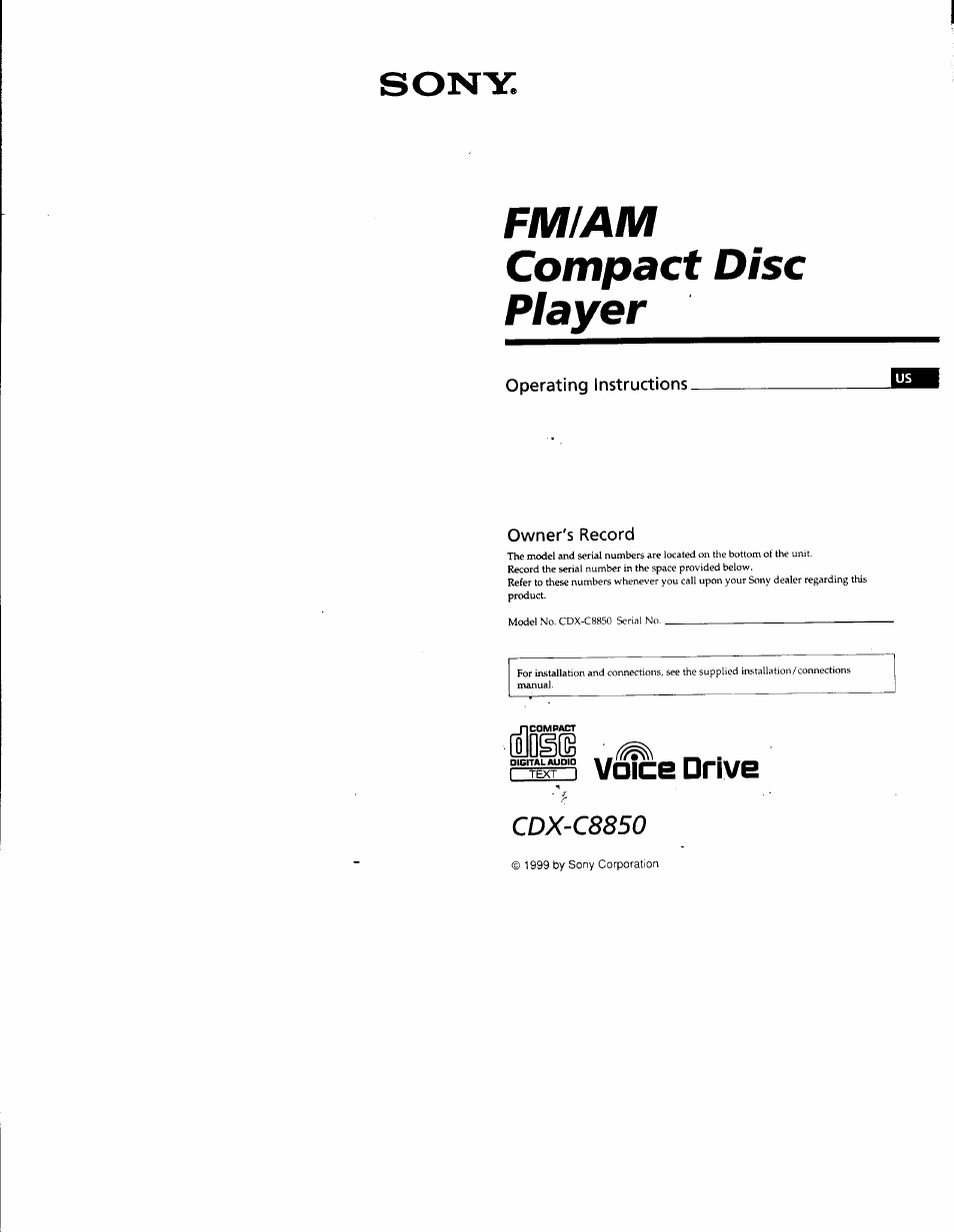 Sony CDX-C8850 User Manual | 52 pages