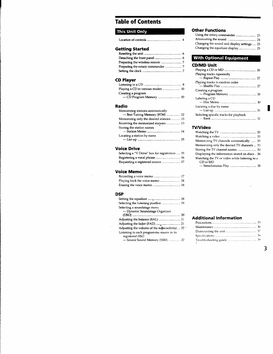 Sony CDX-C8850 User Manual | Page 3 / 52