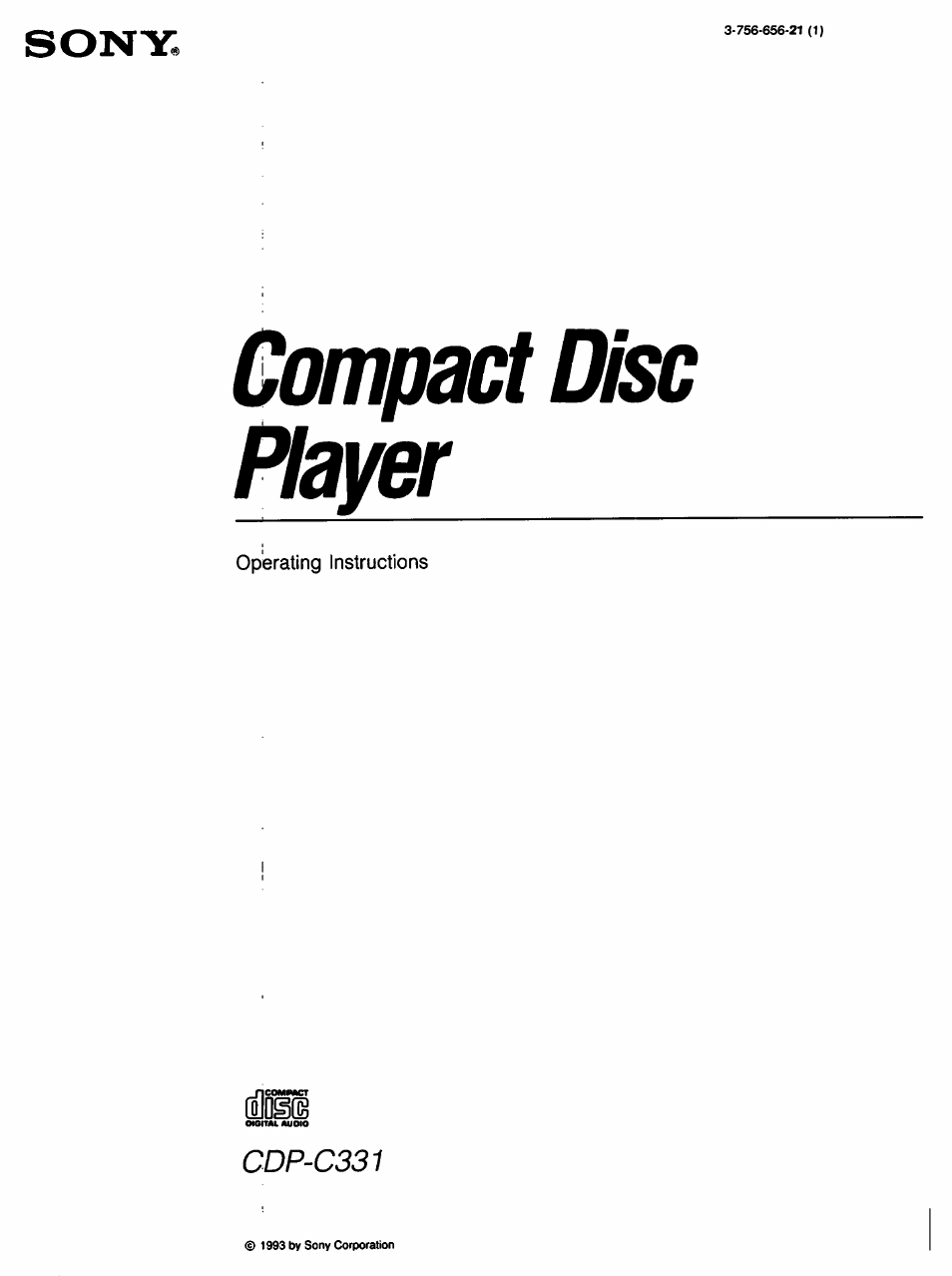 Sony CDP-C331 User Manual | 18 pages