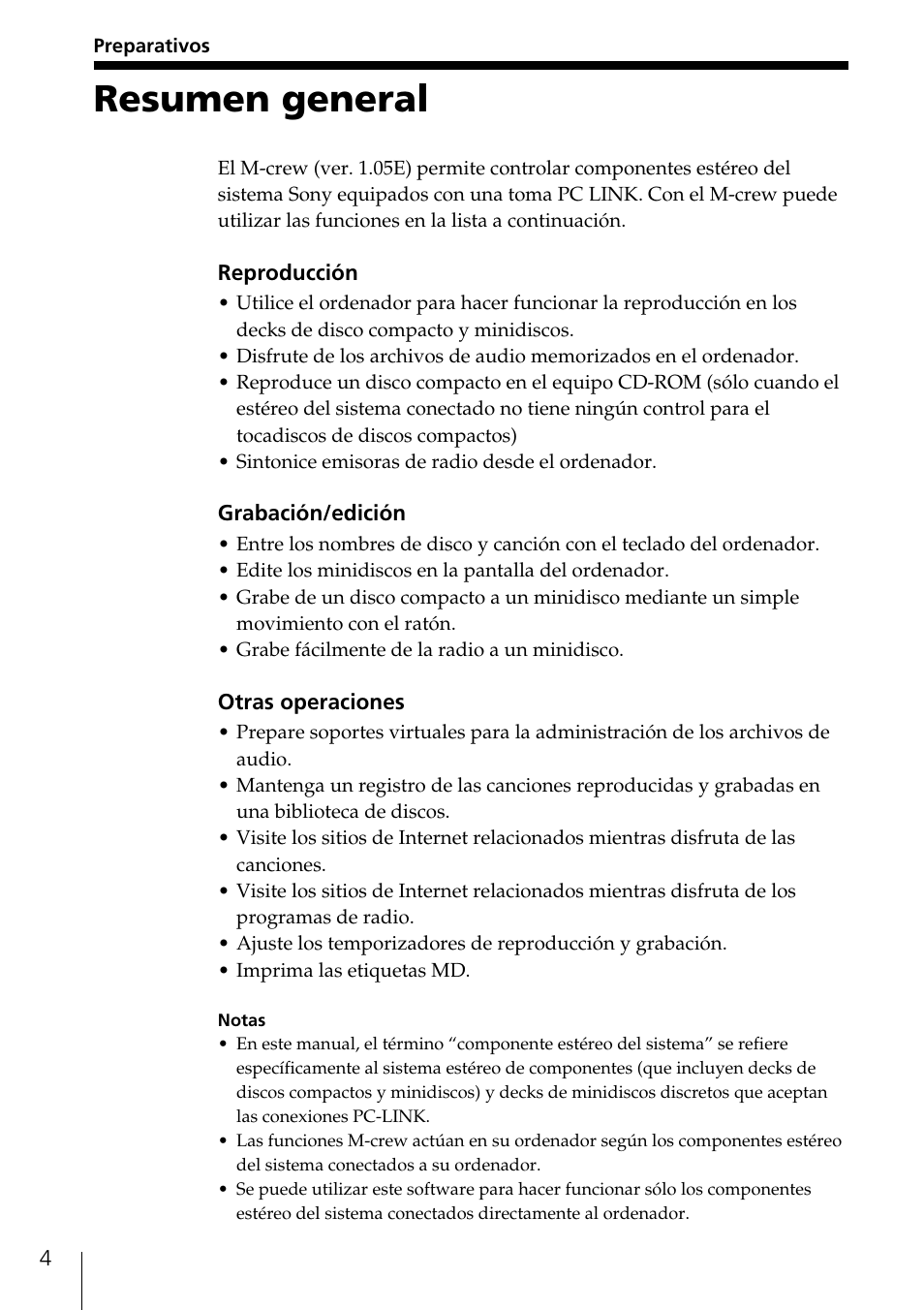 Preparativos, Resumen general | Sony NAS-CZ1 User Manual | Page 94 / 241