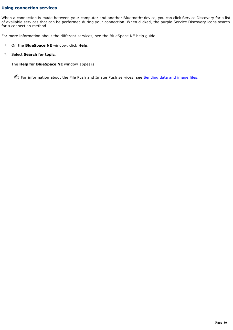 Using connection services | Sony VGN-A150 User Manual | Page 80 / 315