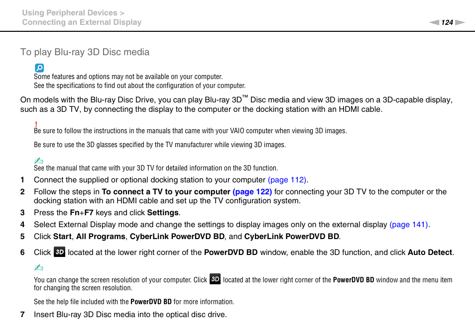 Sony VPCZ2390X User Manual | Page 124 / 216