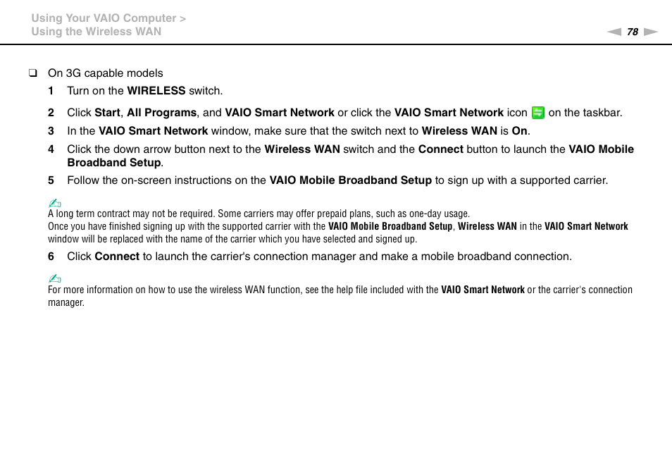 Sony VPCZ2390X User Manual | Page 78 / 216