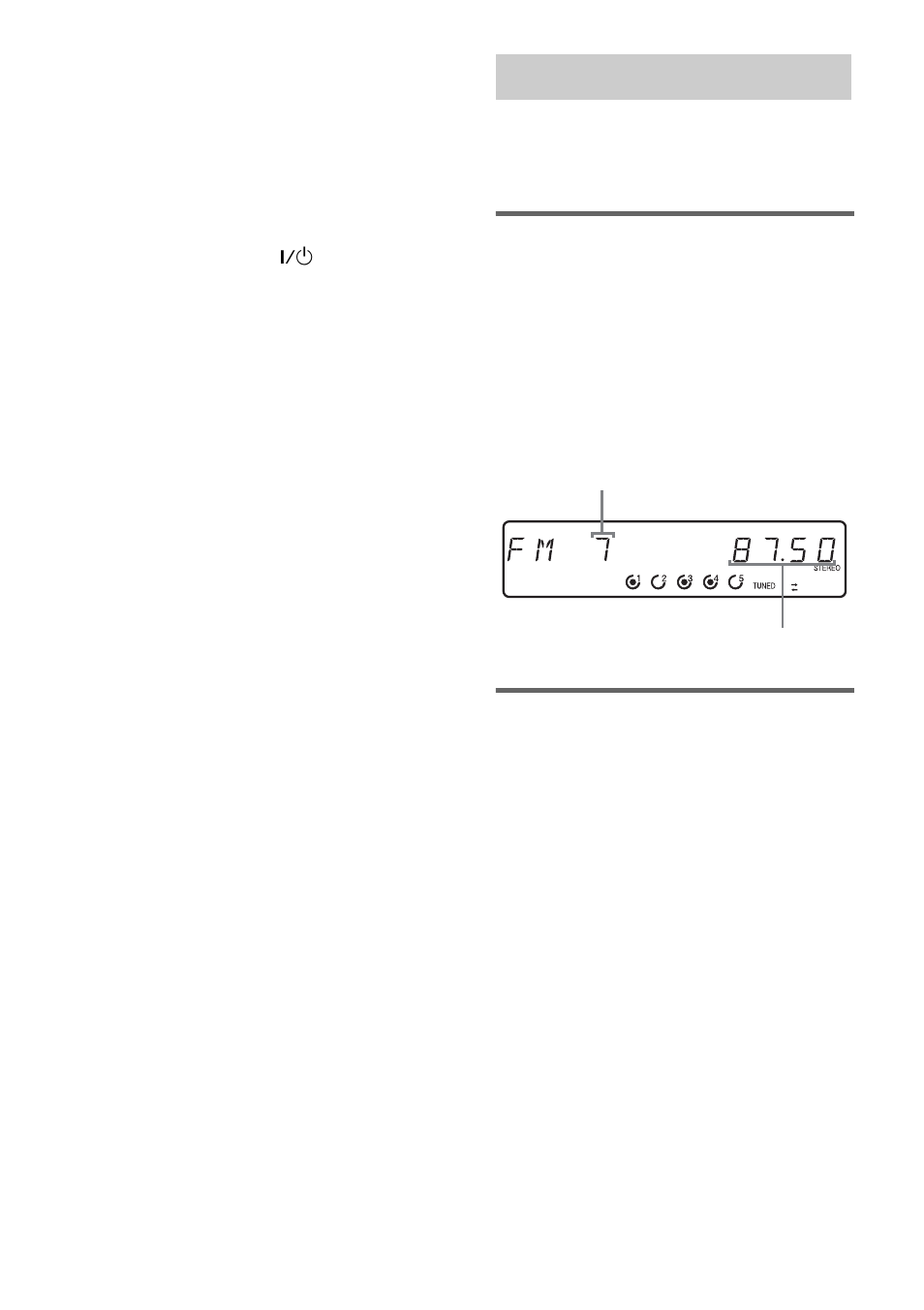Listening to the radio, Preset tuning, Manual tuning | Preset tuning — manual tuning | Sony HCD-HP7 User Manual | Page 14 / 36