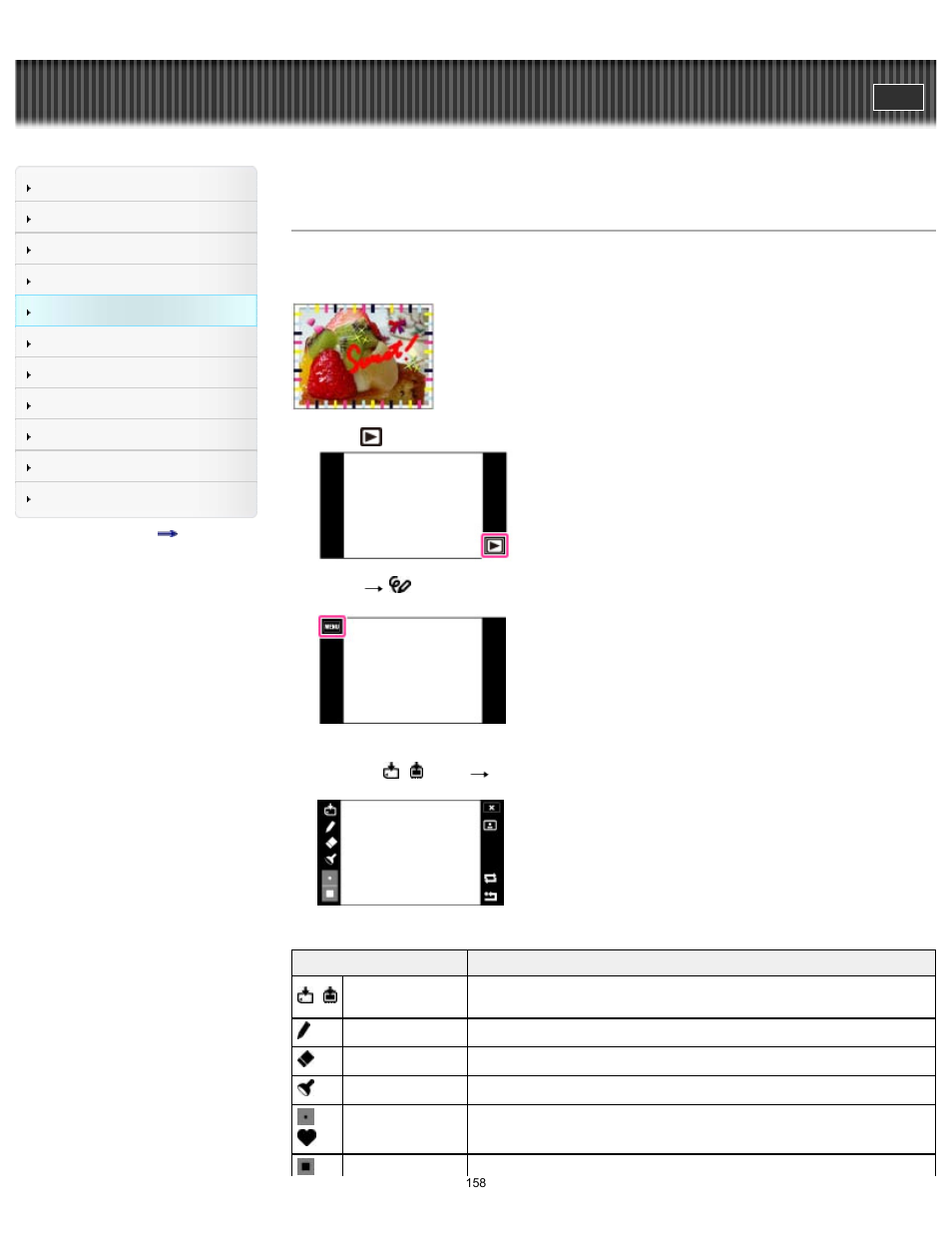 Paint, Cyber-shot user guide | Sony DSC-TX200V User Manual | Page 158 / 281