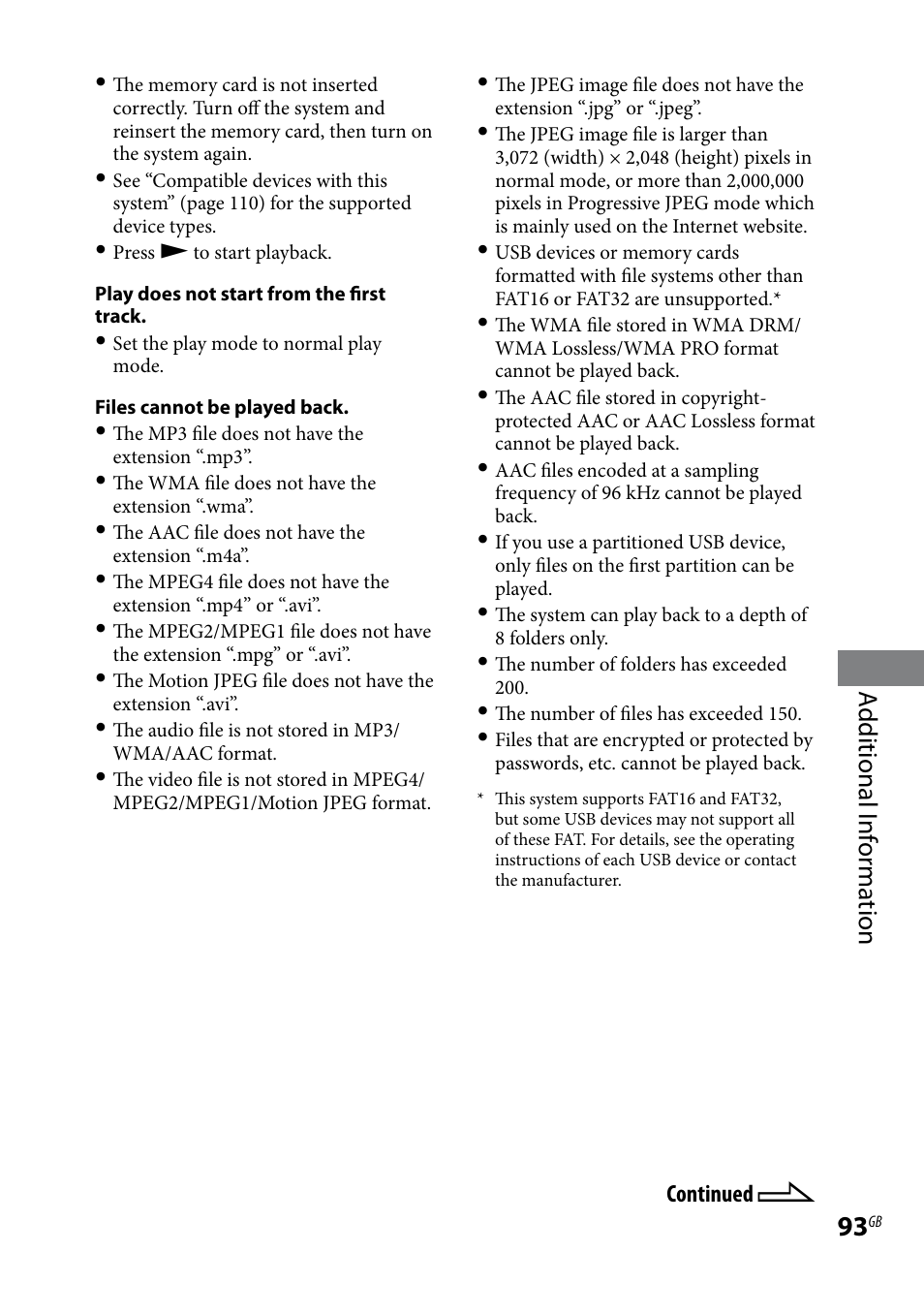 Additional i nf or ma tion | Sony WHG-SLK1I User Manual | Page 93 / 127