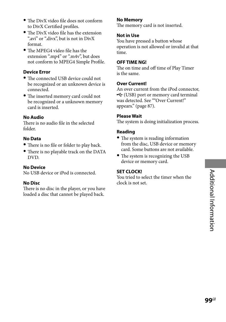 Additional i nf or ma tion | Sony WHG-SLK1I User Manual | Page 99 / 127