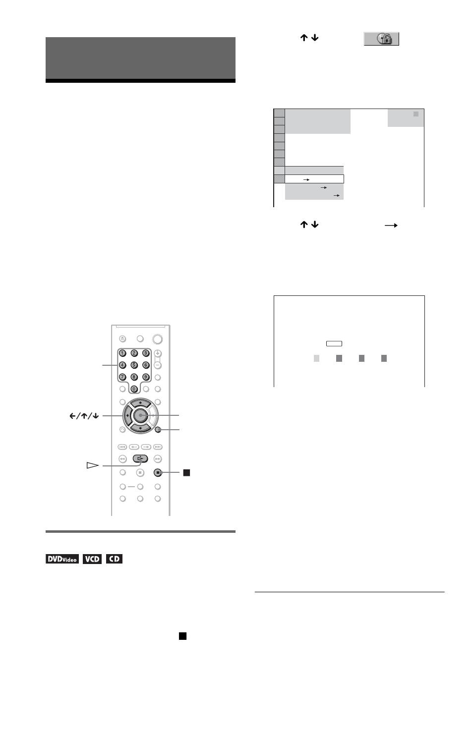 L0 - using various additional functions, Using various additional functions, Locking discs (custom parental | Locking discs, Custom parental control | Sony DVP-NS71HP User Manual | Page 56 / 78