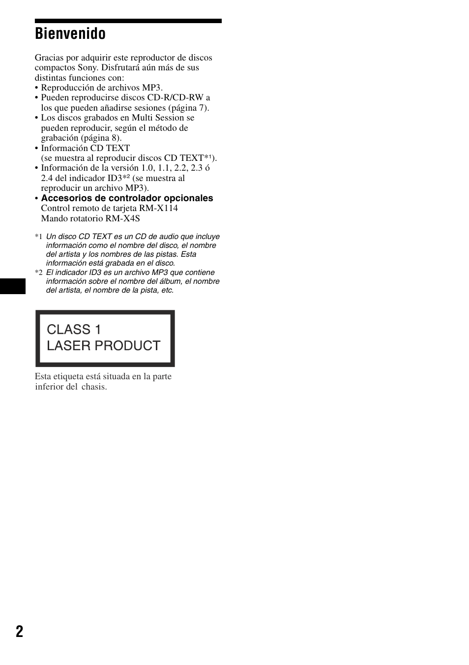 2bienvenido | Sony CDX-R3300 User Manual | Page 24 / 68