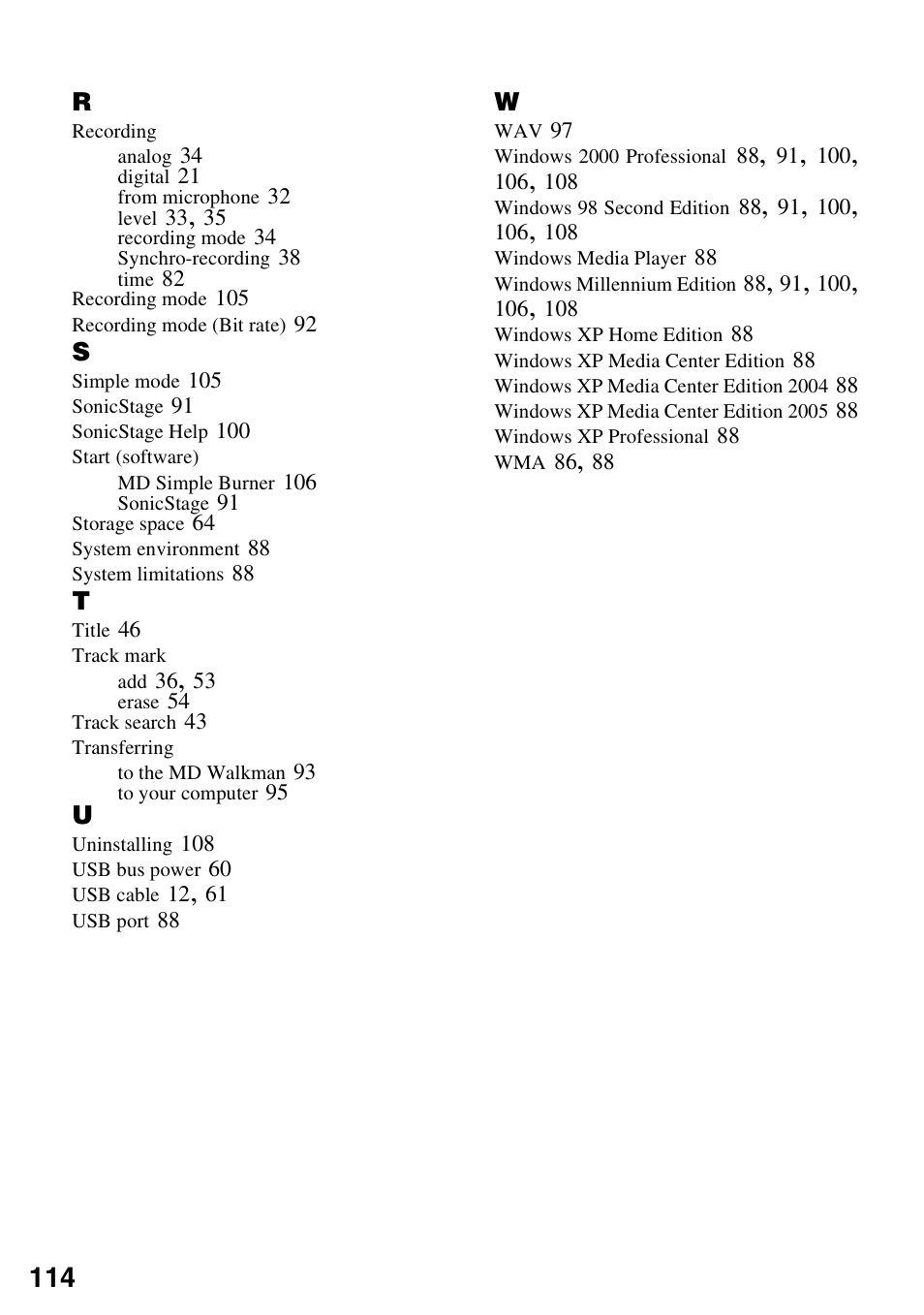 Sony MZ-RH910 User Manual | Page 114 / 115