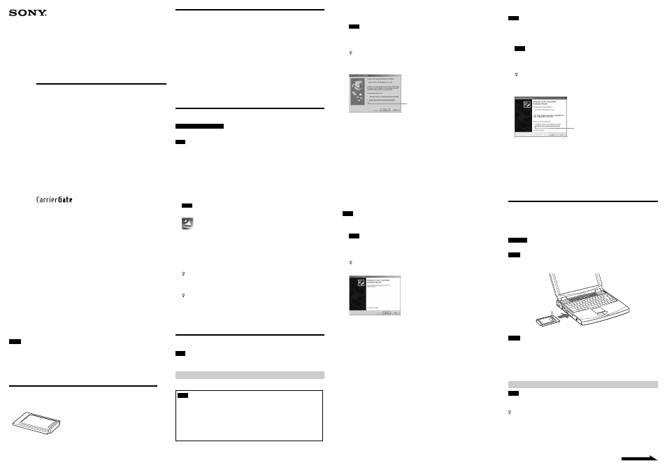 Sony PCWA-C150S User Manual | 2 pages