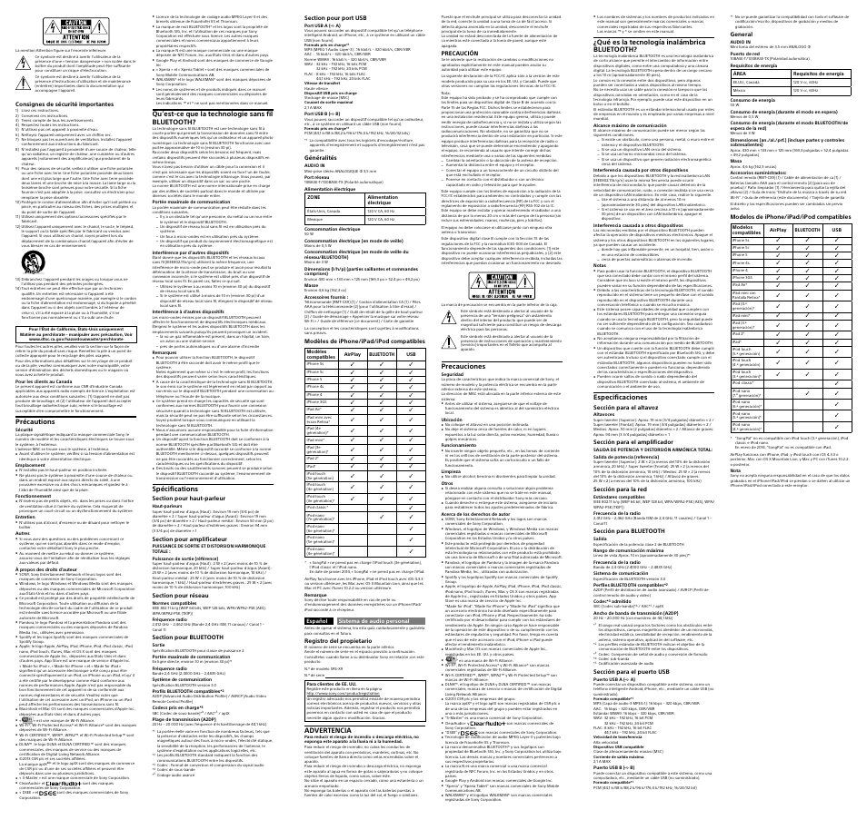 Sony SRS-X9 User Manual | Page 2 / 2