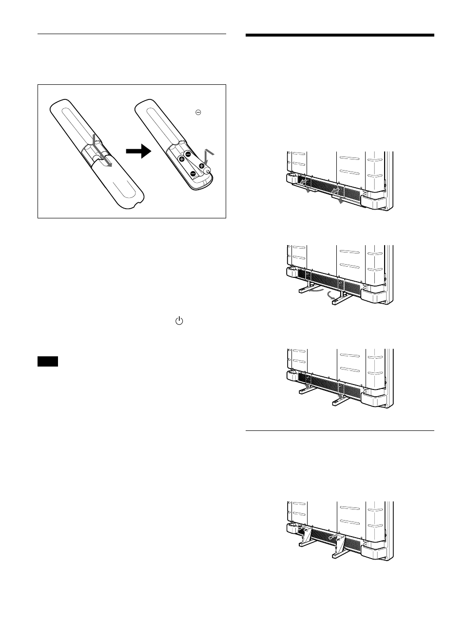 Instalaci溶, Uso de los pies replegables, Instalación | Sony PFM-510A1WU User Manual | Page 102 / 184