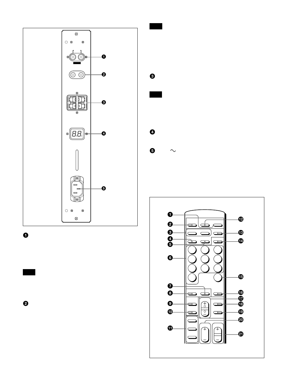 Pannello dei connettori sinistro, Telecomando rm-921 | Sony PFM-510A1WU User Manual | Page 130 / 184