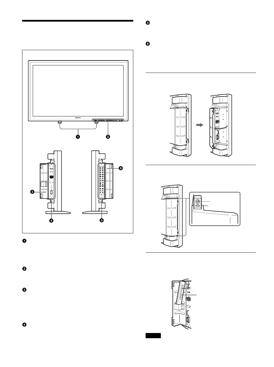 各部の名称と働き, 前面／側面 | Sony PFM-510A1WU User Manual | Page 158 / 184