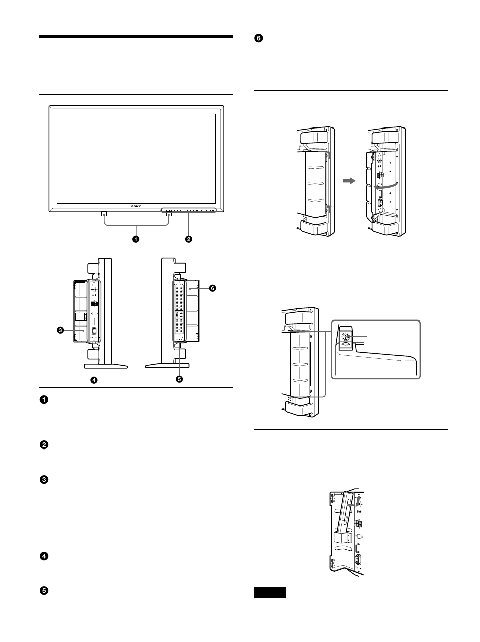 Lage und funktion der teile und bedienelemente, Vorderseite / seiten | Sony PFM-510A1WU User Manual | Page 66 / 184