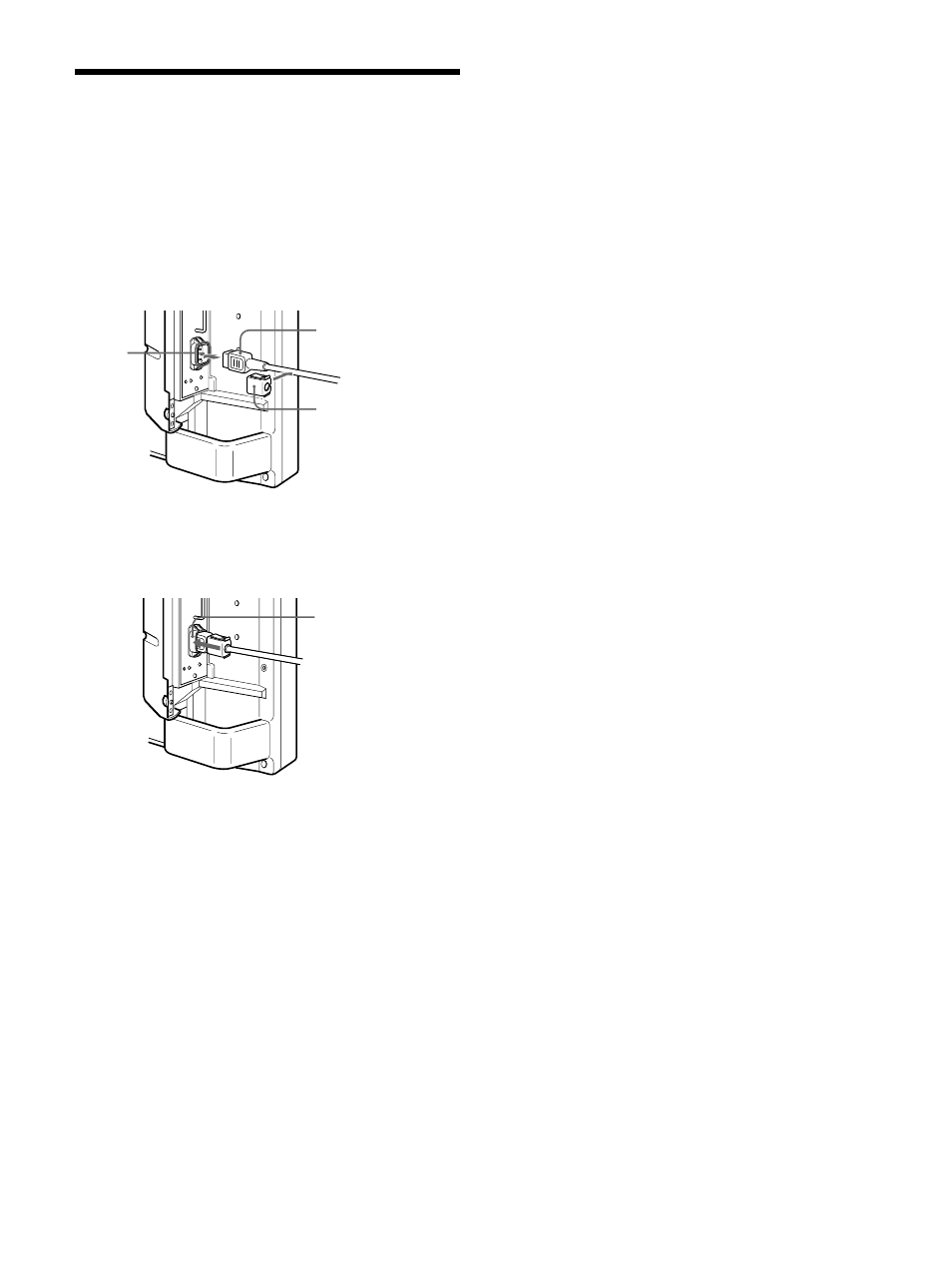 Anschlieｧen des monitors, Anschlieｧen des netzkabels, Anschluｧbeispiel | Anschließen des monitors, Anschließen des netzkabels, Anschlußbeispiel | Sony PFM-510A1WU User Manual | Page 74 / 184