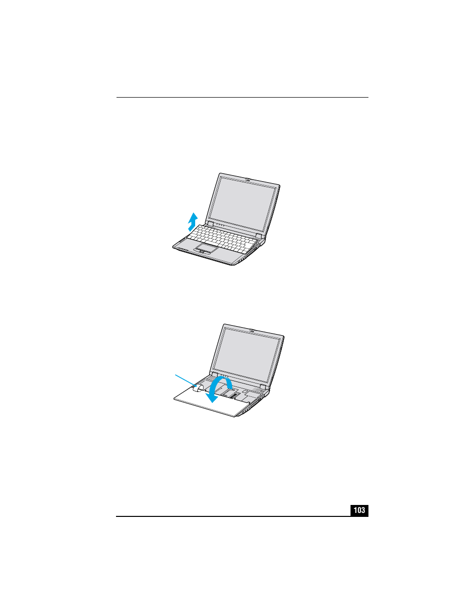Lifting the keyboard, Turning the keyboard, 7 remove the memory module from its packaging | Sony PCG-R505TEK User Manual | Page 103 / 150