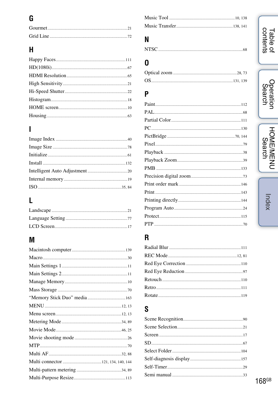 Sony DSC-T900 User Manual | Page 168 / 170