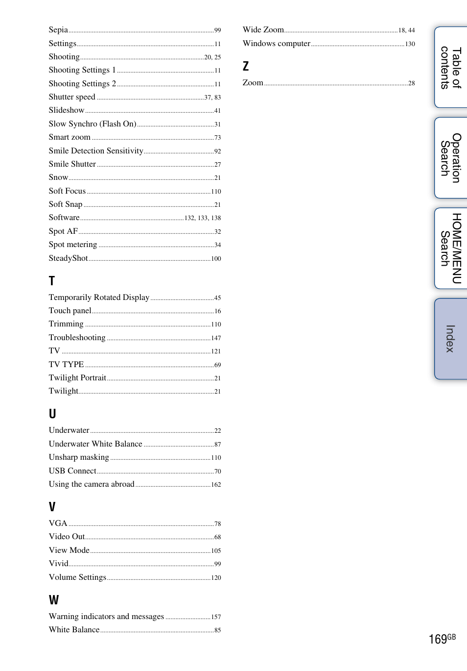 Sony DSC-T900 User Manual | Page 169 / 170