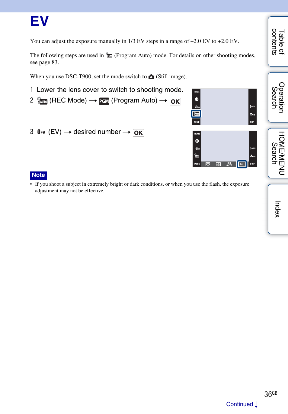 Sony DSC-T900 User Manual | Page 36 / 170