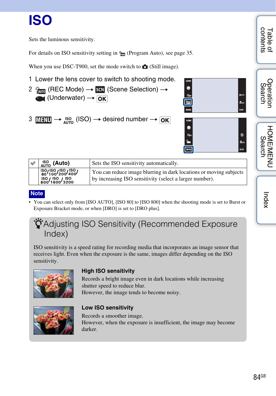 Sony DSC-T900 User Manual | Page 84 / 170