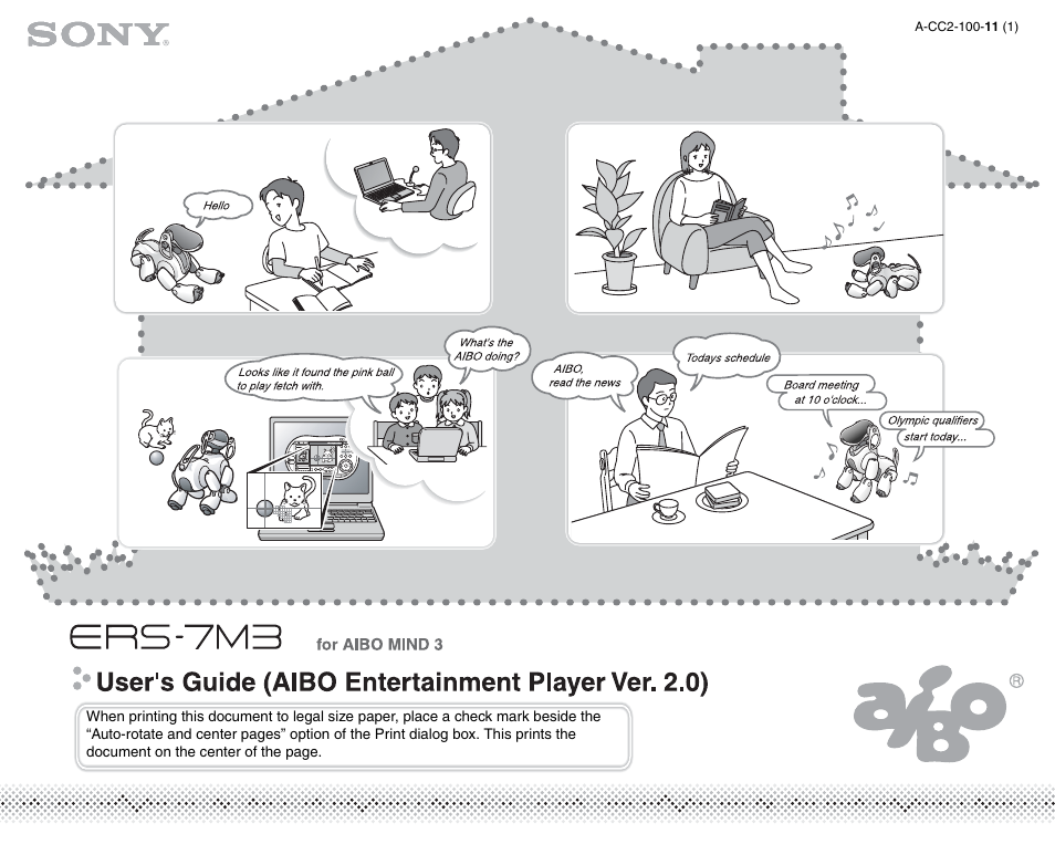 Sony ERS-7M3 User Manual | 99 pages