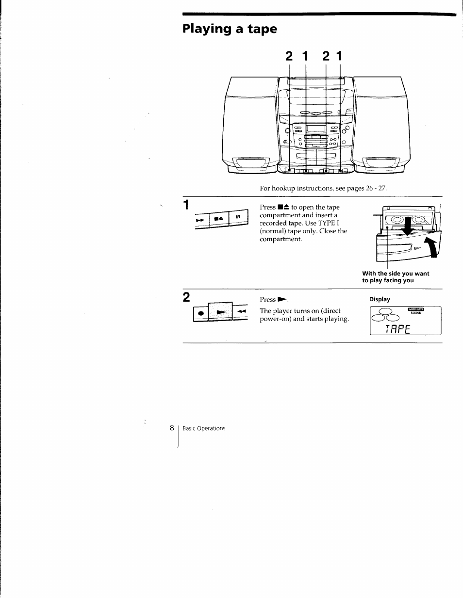 Sony CFD-C1000 User Manual | Page 8 / 36