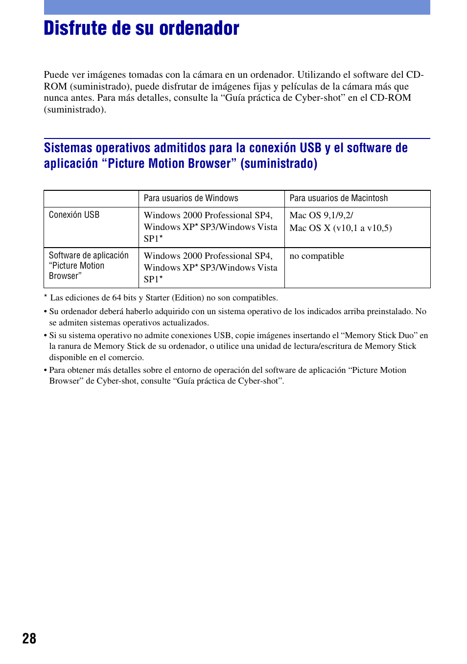 Disfrute de su ordenador | Sony DSC-T500 User Manual | Page 68 / 84