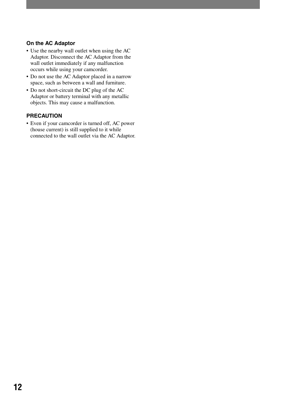 Sony DCR-HC21 User Manual | Page 12 / 92