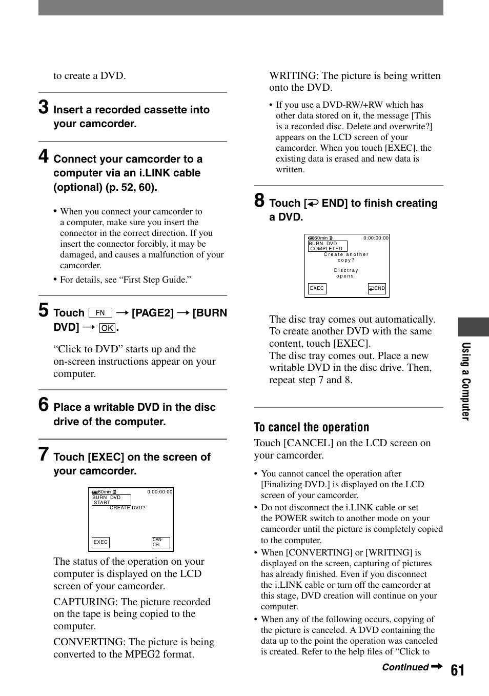 Sony DCR-HC21 User Manual | Page 61 / 92