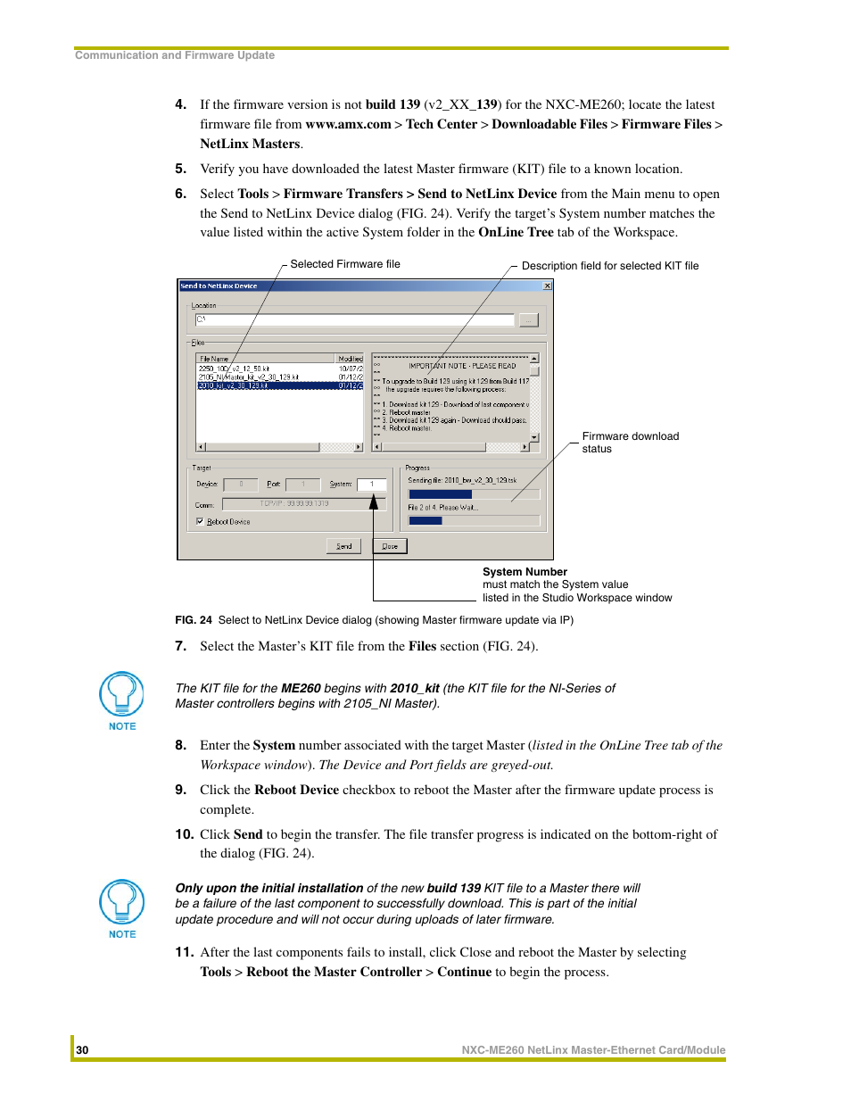 AMX NetLinx Master-Ethernet Card/Module NXC-ME260 User Manual | Page 36 / 106