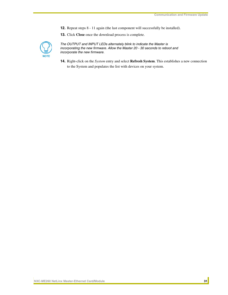 AMX NetLinx Master-Ethernet Card/Module NXC-ME260 User Manual | Page 37 / 106