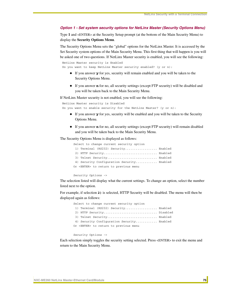 AMX NetLinx Master-Ethernet Card/Module NXC-ME260 User Manual | Page 81 / 106