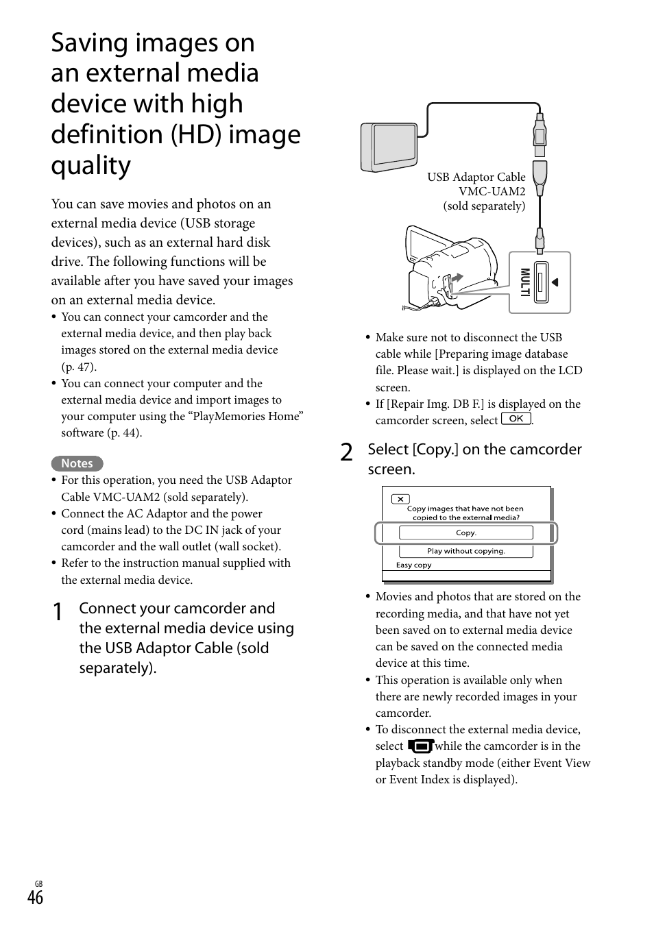 Quality | Sony HDR-PJ650V User Manual | Page 46 / 76