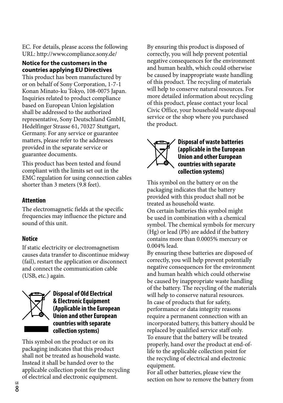 Sony HDR-PJ650V User Manual | Page 8 / 76