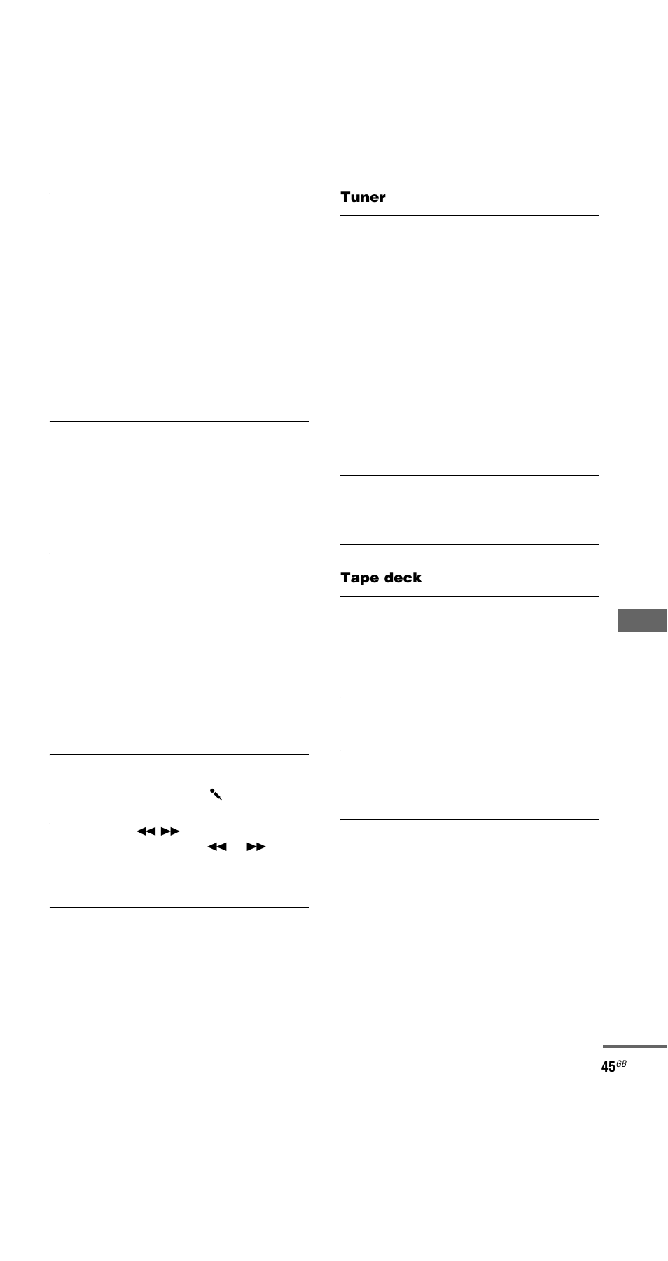 Sony MHC-GX9900 User Manual | Page 45 / 56