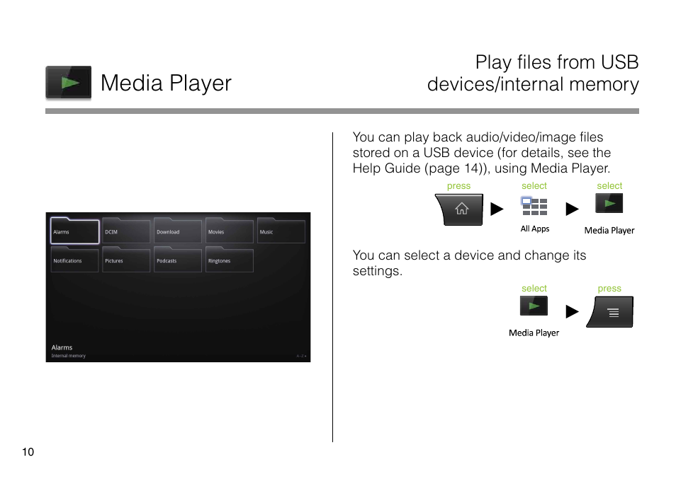 Media player | Sony NSZ-GS7 User Manual | Page 10 / 16
