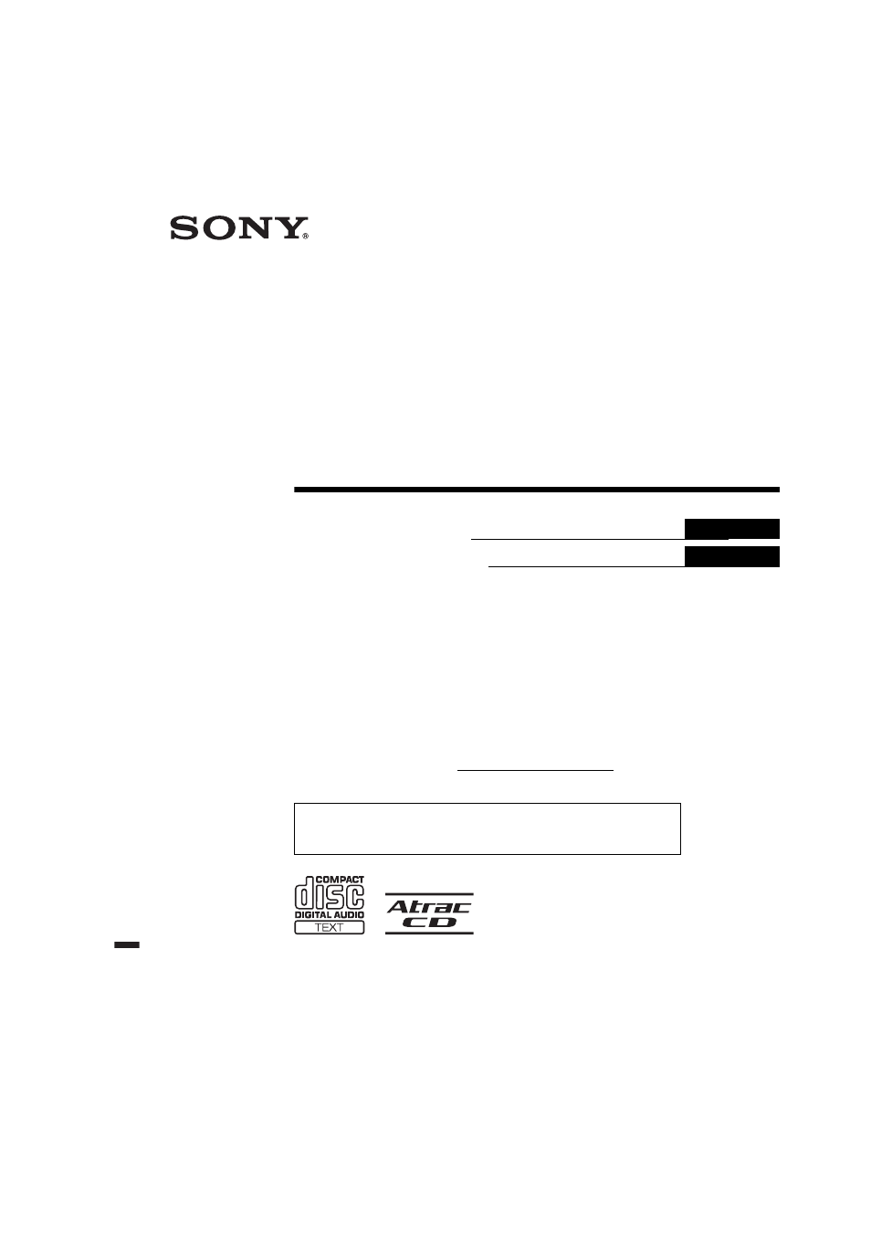 Sony CDX-SW330 User Manual | 32 pages