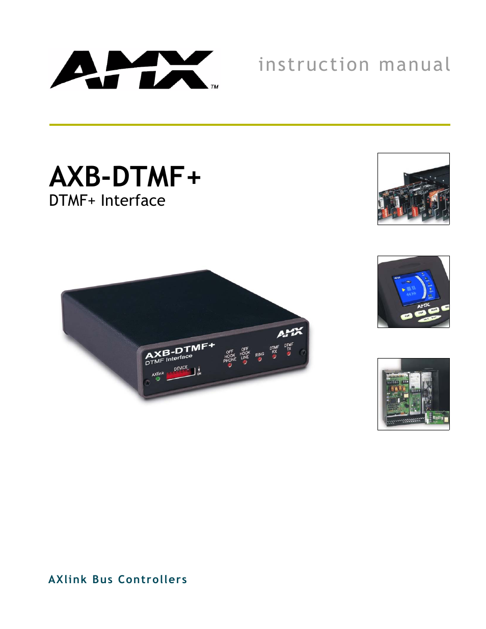 AMX DTMF+ Interface AXB-DTMF+ User Manual | 32 pages