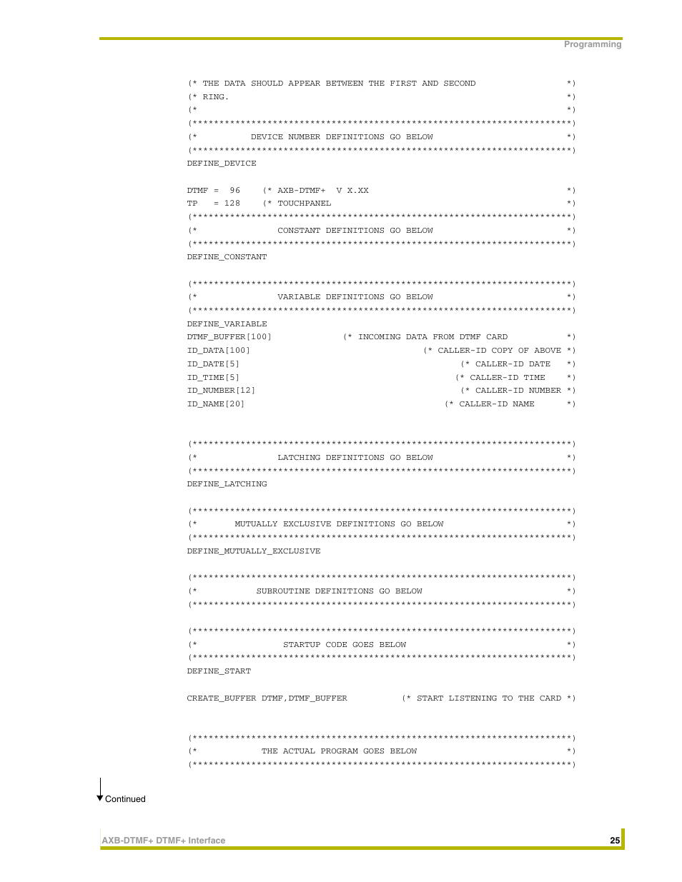 AMX DTMF+ Interface AXB-DTMF+ User Manual | Page 29 / 32
