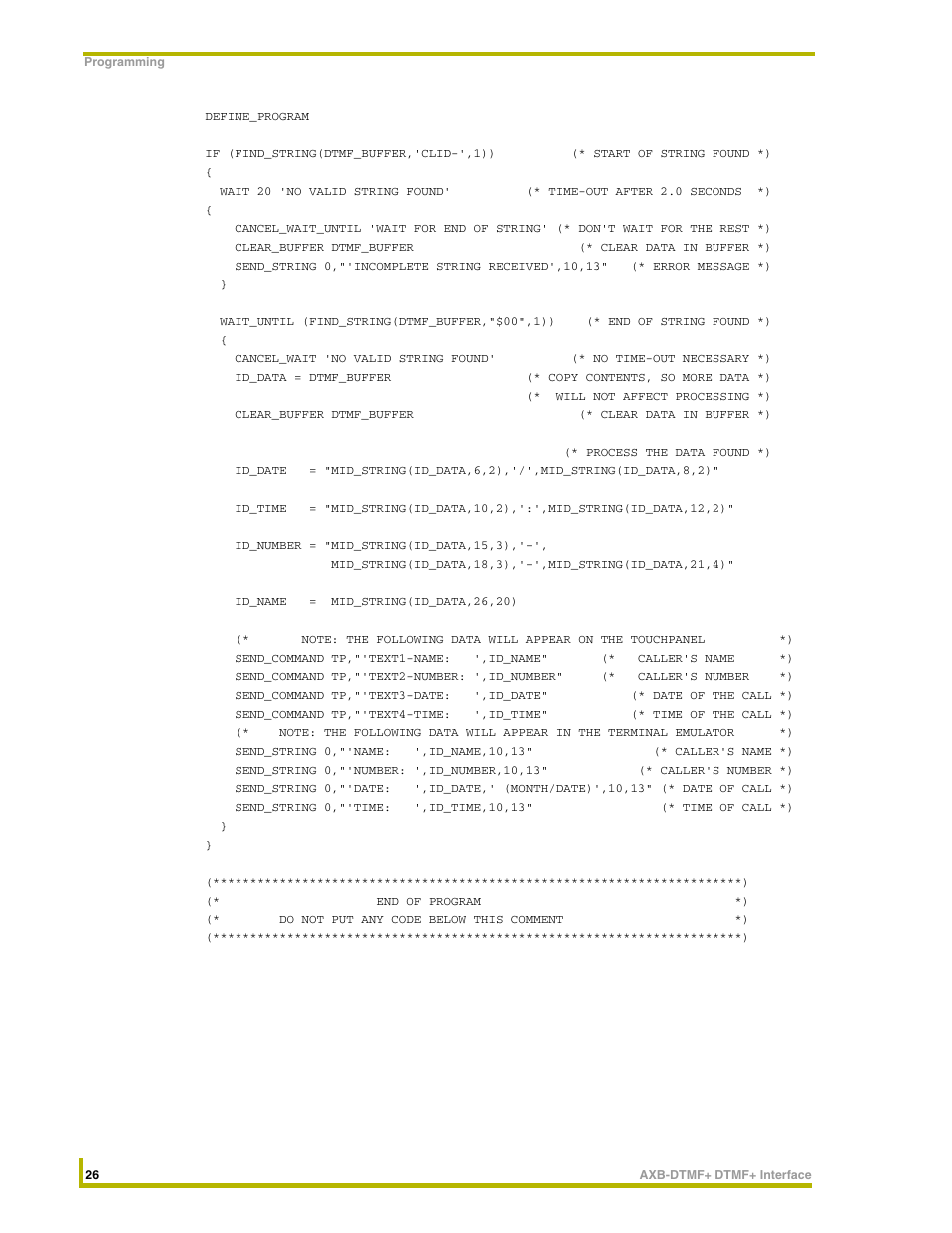 AMX DTMF+ Interface AXB-DTMF+ User Manual | Page 30 / 32