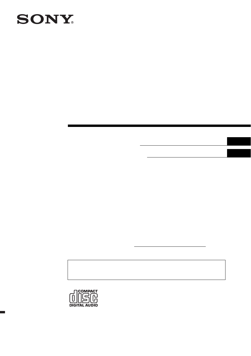 Sony CDX-SW200 User Manual | 40 pages