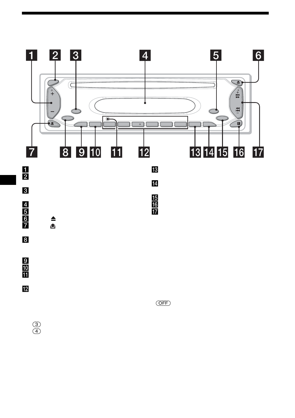 Ubicación de los controles, 4ubicación de los controles | Sony CDX-SW200 User Manual | Page 22 / 40