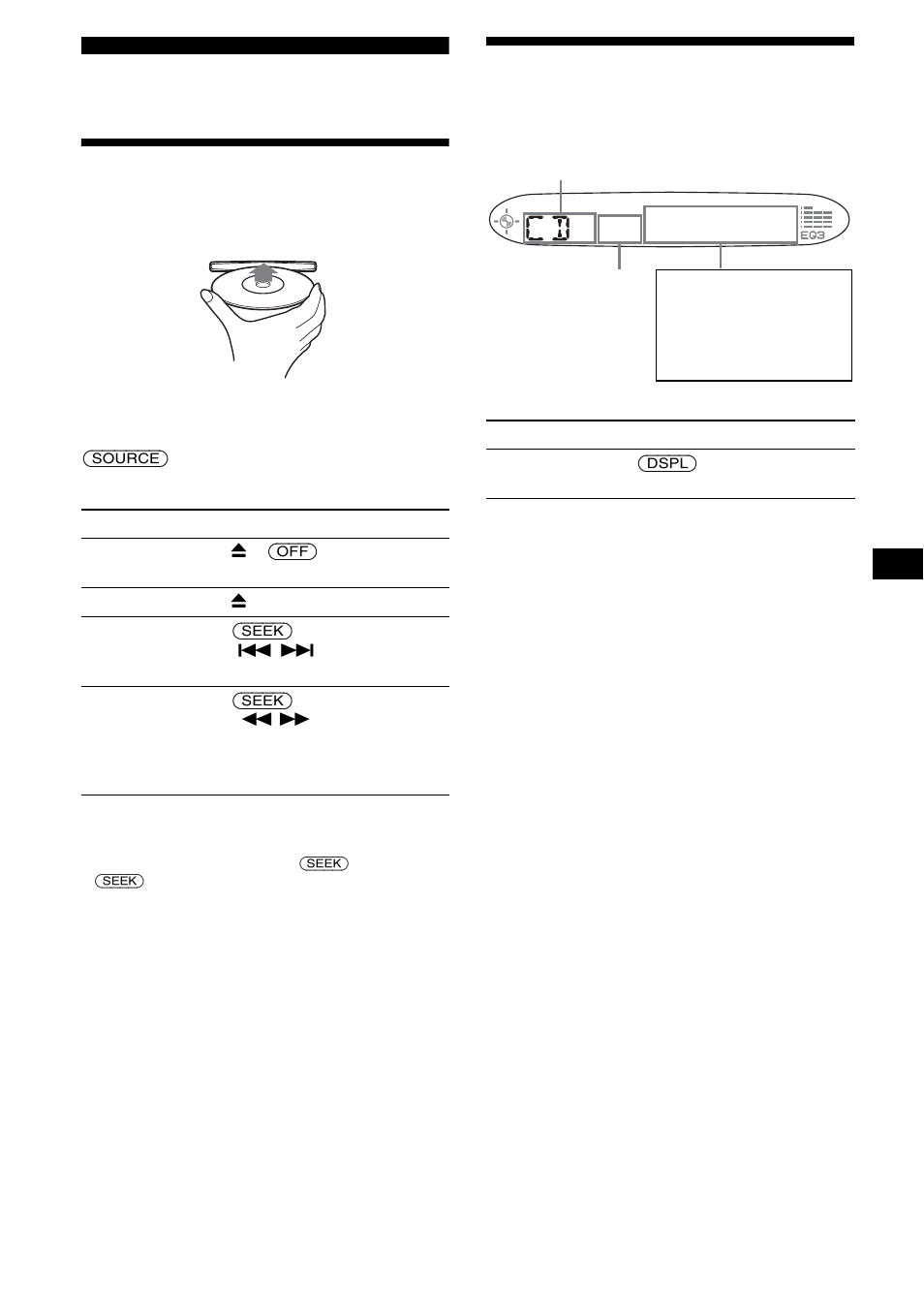 Reproductor de cd, Reproducción de discos, Elementos del visor | Reproducción de discos elementos del visor | Sony CDX-SW200 User Manual | Page 27 / 40