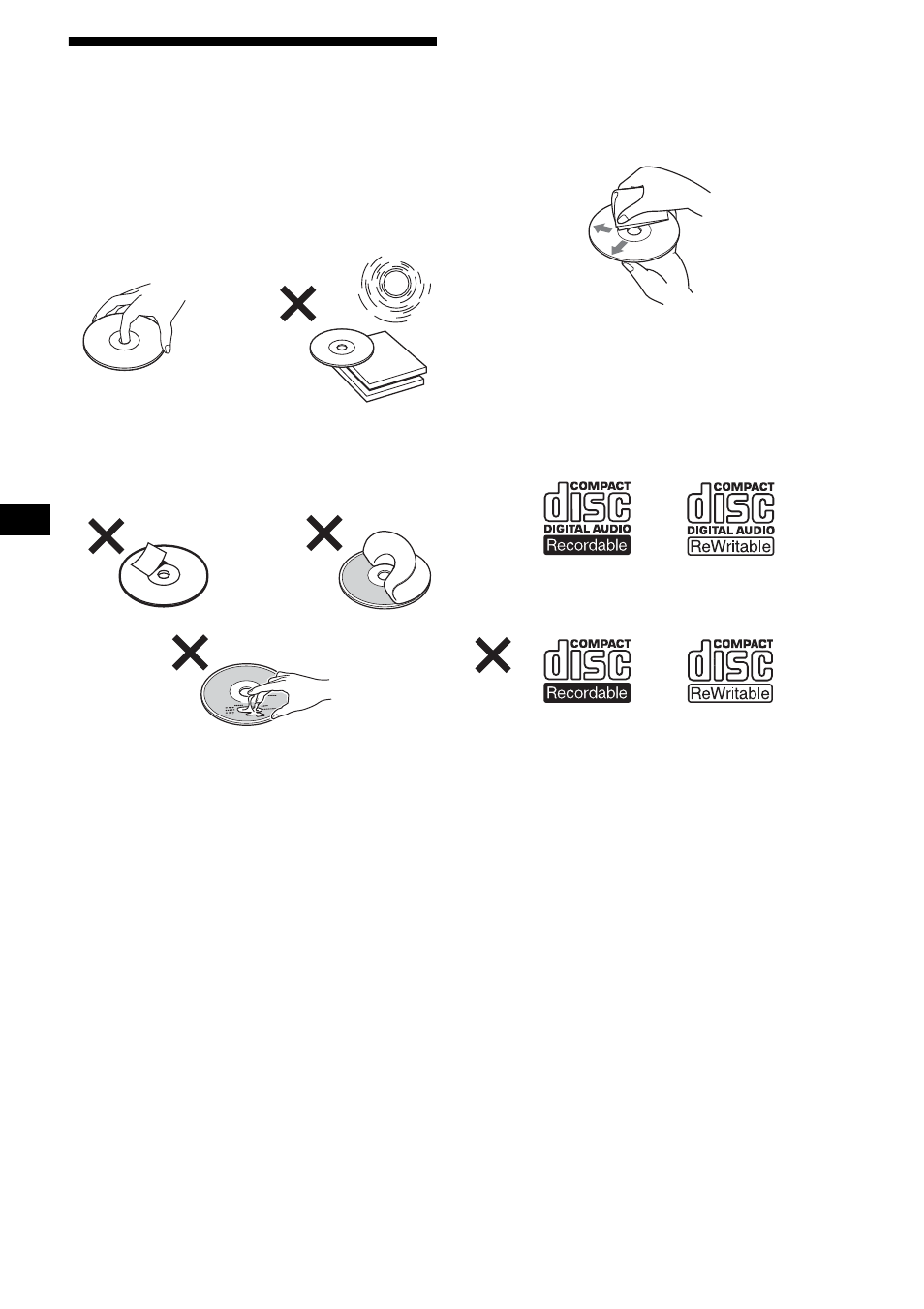 Notes on discs | Sony CDX-SW200 User Manual | Page 6 / 40