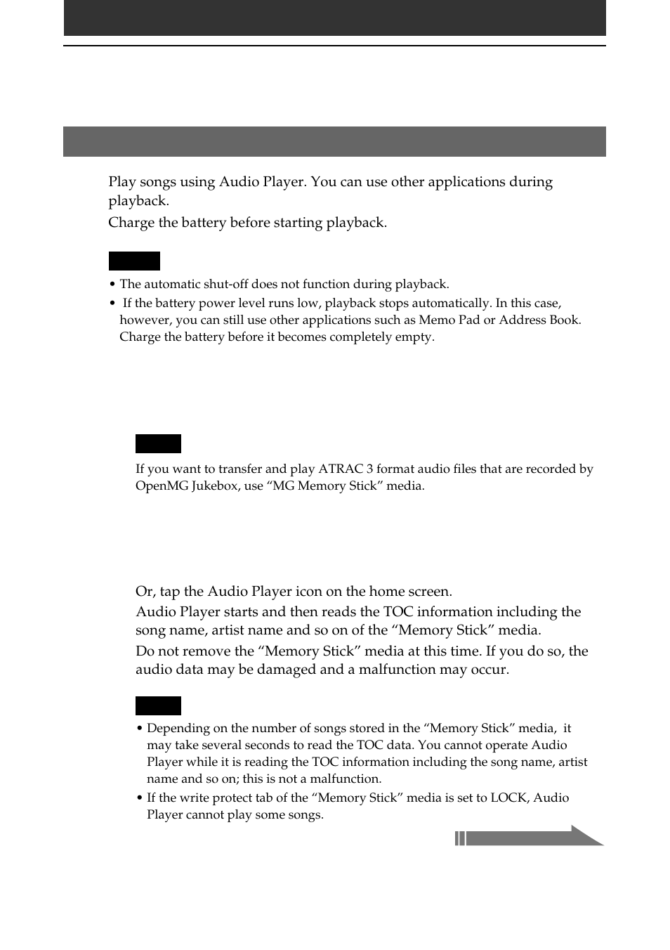 Playing audio files, 32 playing audio files, Playing audio files on your clie handheld | Sony PEG-N710C User Manual | Page 32 / 57