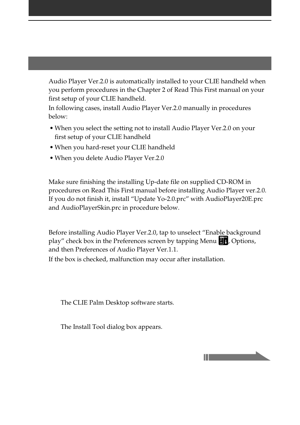 Installing the software | Sony PEG-N710C User Manual | Page 7 / 57