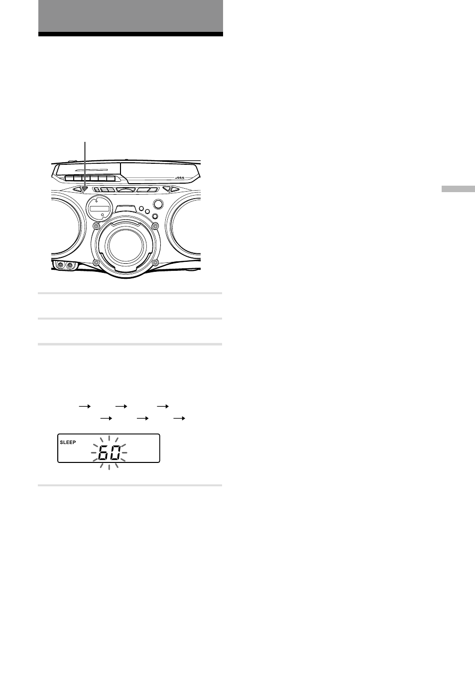 The timer, Falling asleep to music, 19 the timer | Sony CFD-G70 User Manual | Page 19 / 28